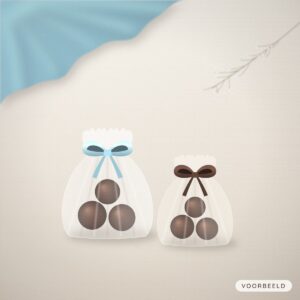 Voorbeeldafbeelding organza zakjes met bonbons